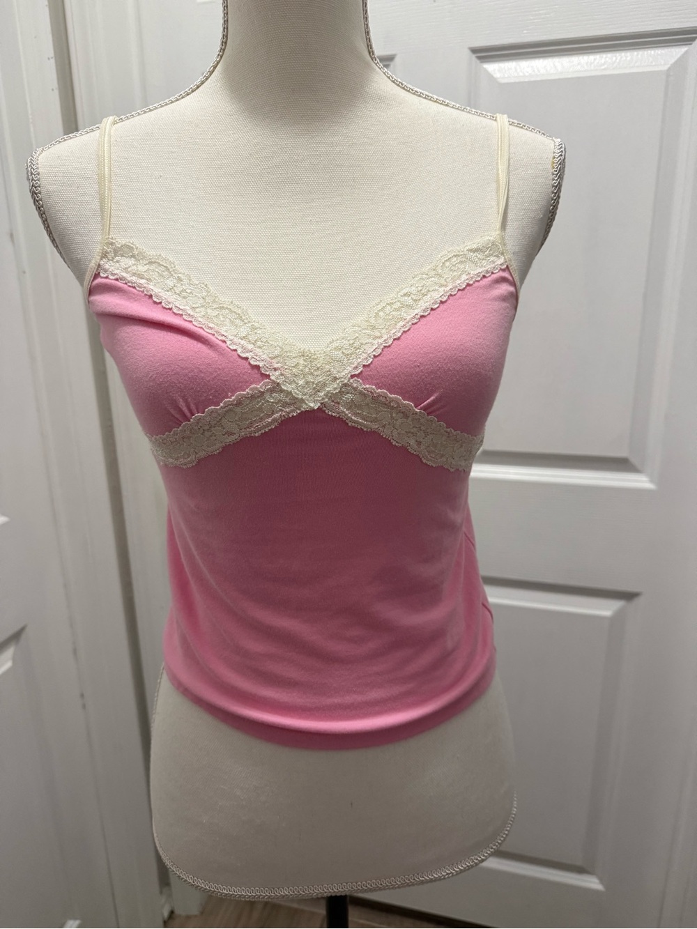 Victoria's Secret PINK Lace Trim Camisole Top Size S